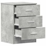 vidaXL Tables de chevet 2 Pièces Gris béton 38x35x56 cm Bois d'ingénierie