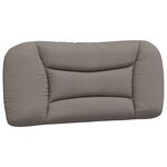 vidaXL Coussin de tête de lit taupe 90 cm tissu