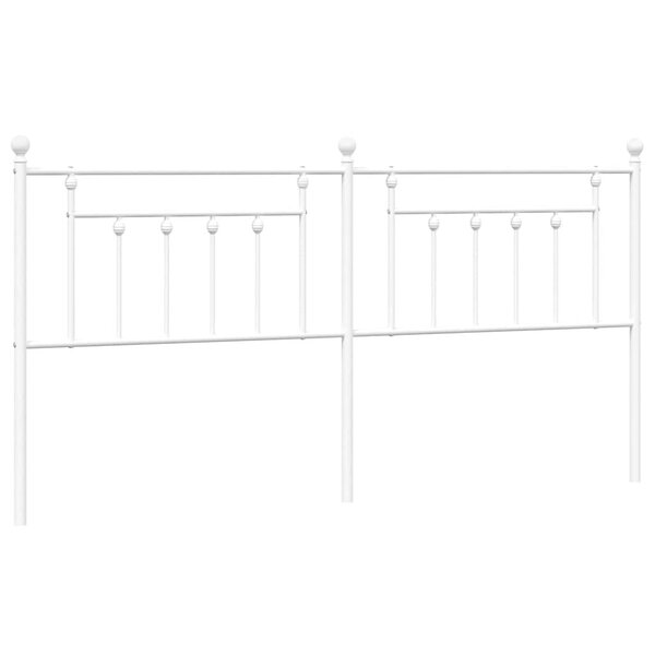 vidaXL Tête de lit métal blanc 193 cm