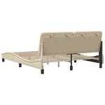 vidaXL Cadre de lit sans matelas crème 160x200 cm tissu