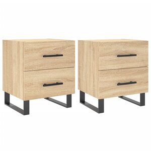 vidaXL Tables de chevet 2 Pièces chêne sonoma 40x35x47 5 cm