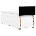 vidaXL Sommier à lattes de lit avec matelas Blanc 90x190 cm Similicuir