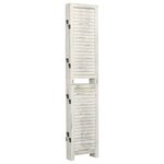 vidaXL Cloison de séparation 5 panneaux Blanc antique 178 5x166cm Bois