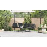 vidaXL Ensemble de canapé de jardin 2 Pièces Noir polyrotin