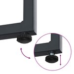 vidaXL Ensemble de canapé de jardin 4 Pièces Noir et anthracite Acier