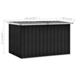 vidaXL Boîte de rangement de jardin Anthracite 149x99x93 cm