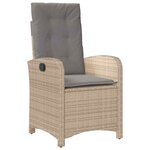 vidaXL Ensemble de salle à manger pour jardin 7 Pièces Beige polyrotin