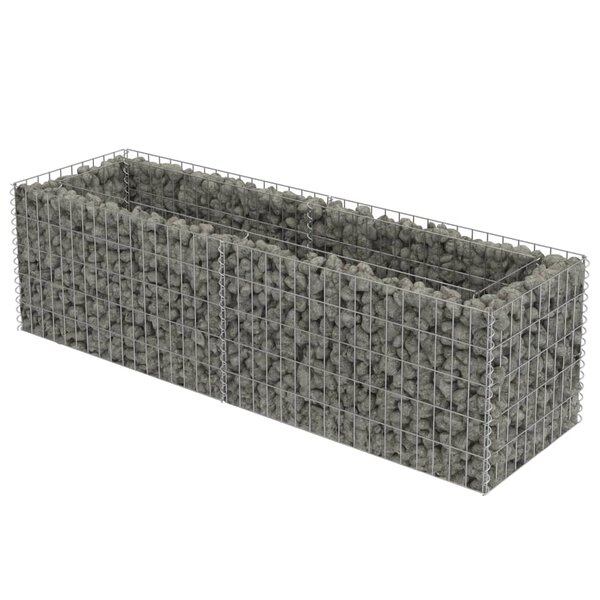 vidaXL Lit surélevé à gabion Acier galvanisé 180x50x50 cm