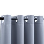 vidaXL Rideaux occultants avec anneaux en métal 2 Pièces Gris 140x175 cm
