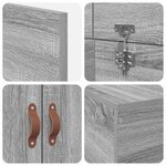 vidaXL Cadre de lit Sonoma gris 200 x 100 x 31 5 cm Bois d'ingénierie