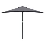 vidaXL Parasol de jardin Anthracite 294 x 150 x 224 cm tissu