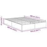 vidaXL Cadre de lit ottoman Bois ancien 193 x 120 x 25 cm