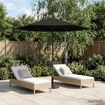 vidaXL Parasol de jardin 230 x 230 cm Polyester Rectangulaire Noir