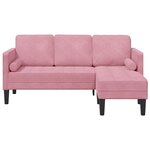 vidaXL Ensemble de Canapés Rose poussiéreux 173 x 131 x 67 cm Velours