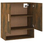 vidaXL Armoire murale Chêne fumé 60x31x70 cm Bois d'ingénierie