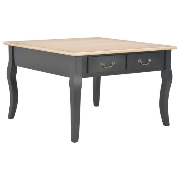 vidaXL Table basse Noir 80 x 80 x 50 cm Bois