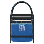 vidaXL Lit mezzanine enfants avec tunnel sans matelas bleu 90x200 cm