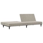 vidaXL Canapé-lit à 2 places gris clair velours