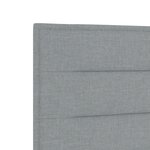 vidaXL Cabeza de cama LED Design Lignes Gris clair 72 cm Tissu