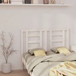 vidaXL Tête de lit Blanc 146x4x100 cm Bois massif de pin