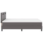 vidaXL Lit à ressorts avec matelas gris - 140x200 cm  simili cuir