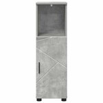 vidaXL Cabinet de salle de bain avec porte Gris béton 30 x 35 x 95 cm