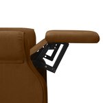 vidaXL Fauteuil inclinable Marron Tissu