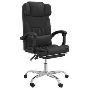 Fauteuil de massage inclinable de bureau informatique étude similicuir noir 02_0025414