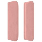vidaXL Tête de lit avec oreilles Rose 183x16x78/88 cm Velours