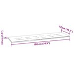 vidaXL Coussin de banc de jardin taupe 180x50x3 cm tissu oxford