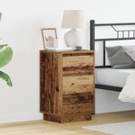 vidaXL Cabinet de chevet avec LED Bois ancien 39x34 5x65 cm Bois d'ingénierie