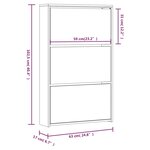 vidaXL Armoire à chaussures miroir 3niveaux Chêne marron 63x17x102 5cm