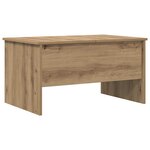 vidaXL Table basse chêne artisanal 80 x 50 5 x 42 5 cm