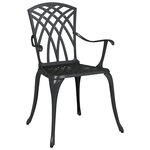 vidaXL Ensemble de salle à manger pour jardin 7 Pièces Noir Aluminium