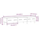 vidaXL Meuble TV Sonoma gris 150x34 5x30 cm Bois d'ingénierie