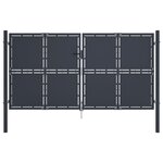 vidaXL Portail de jardin Acier 300x150 cm Anthracite