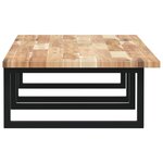 vidaXL Étagère de vasque murale acier et bois massif d'acacia