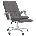 Chaise fauteuil siège pivotante de inclinable de bureau informatique étude similicuir gris 02_0024250
