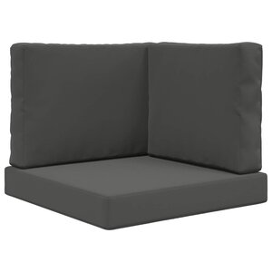 vidaXL Coussin de canapé d'extérieur 3 Pièces Anthracite Polyester