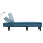 vidaXL Chaise longue bleu velours