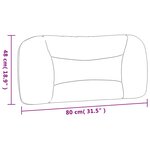 vidaXL Coussin de tête de lit noir 80 cm tissu