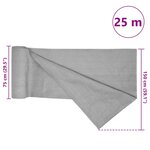 vidaXL Filet brise-vue gris clair 1 5x25 m PEHD 75 g/m²