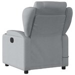 vidaXL Fauteuil de massage inclinable gris clair tissu