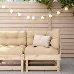 vidaXL Canapé d'angle avec coussins bois de pin solide