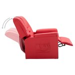 Vidaxl chaise inclinable rouge similicuir