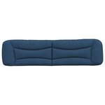 vidaXL Coussin de tête de lit Hvar bleu 200 cm tissu