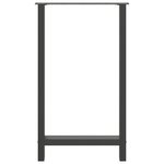 vidaXL Pieds de table de bar Anthracite 2 pièces 60 x (100-101) cm Acier