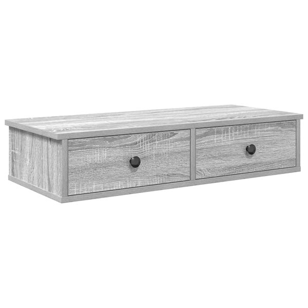 vidaXL Étagère murale avec tiroirs sonoma gris bois d'ingénierie