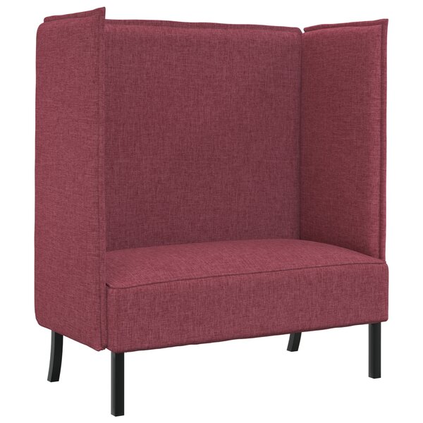 vidaXL Canapé à dossier haut Rouge Vin 109x56x121 cm Tissu