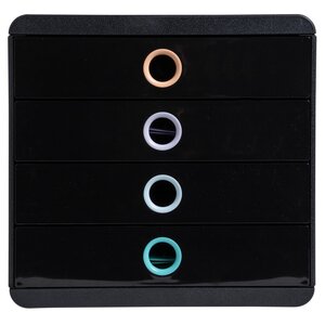 Module De Classement Pop-box 4 Tiroirs Aquarel - Couleurs Assorties - Exacompta